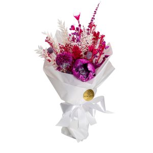 pink flowers in cute little bouquet