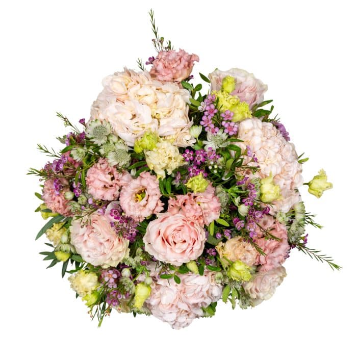 fresh flower bouquet with pink flowers